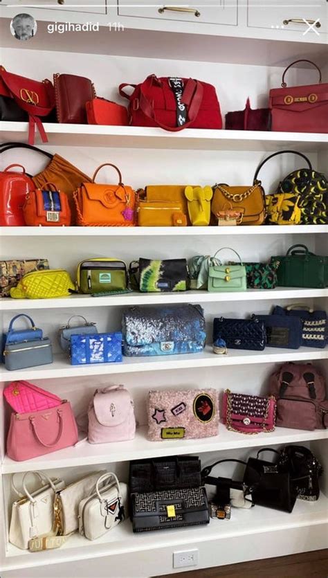 gigi hadid handbag collection.